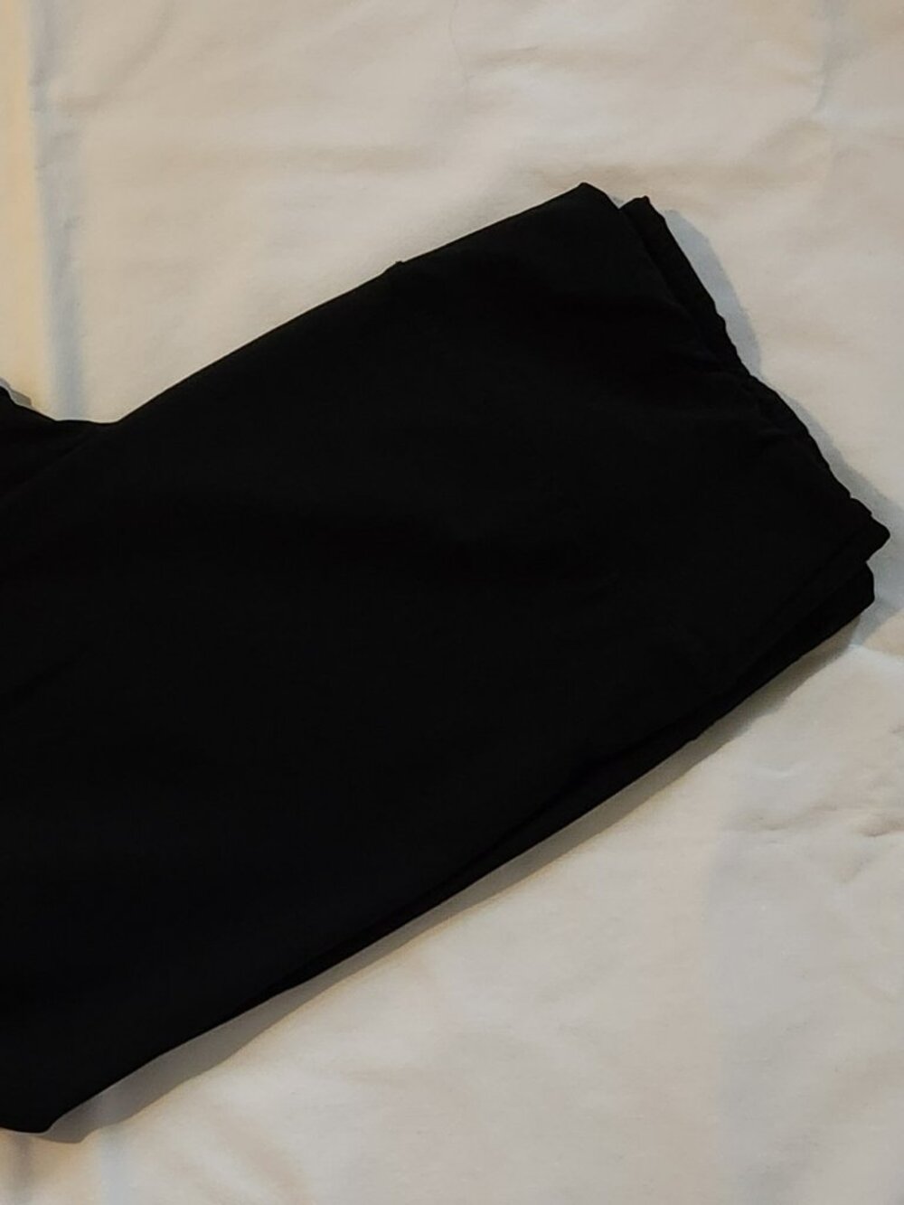 Bally Yoga pants sz L black lace panels & mixed media GUC